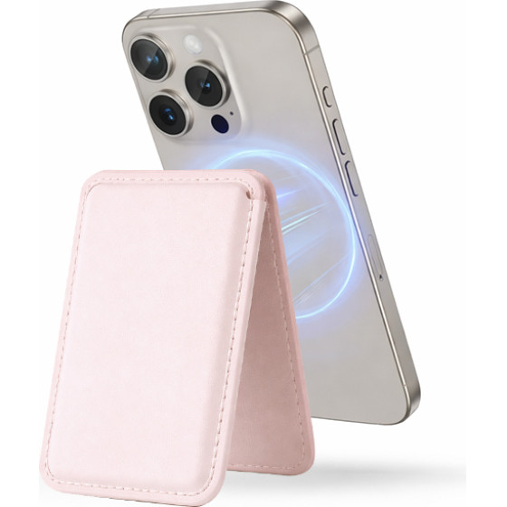 Vertical Stand Wallet Cardslot case, Magsafe /pink/ OEM