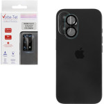 Volte-Tel Tempered Glass Iphone 16 6.1''/16 Plus 6.9'' 9H 0.25mm 3D Curved For Camera BLACK