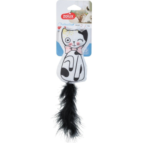 ZOLUX Chatouille Cat With Feathers And Catnip - Cat Toy - 13cm