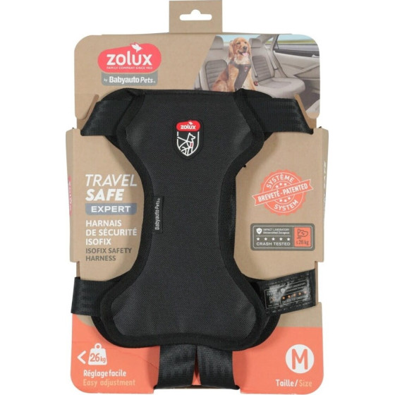 ZOLUX Travel Safe M Black - Dog harness