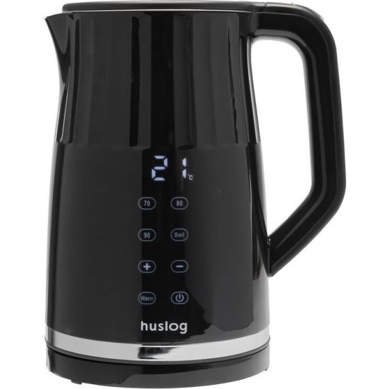 Huslog Grooved Kettle With Touch Panel Black 1,7L 2200W