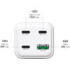MediaRange 100W Gan Fast Charging Station, 1.5m Cable (EU-Plug), 3x USB-C And 1x USB-A, USB-C(R) Power Delivery And Quick Charge enabled, White - (MRMA124)