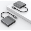 Gembird Usb Type-C 3-in-1 multi-Port Adapter (Usb Port + Hdmi + USB-C video), Space Grey - (A-CM-COMBO3-05)