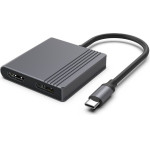 Gembird USB-C To Hdmi + Dp adapter, 4K 60Hz, Black - (A-CM-HDMIFDPF-01)