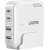 UNITEK Gan Network Charger - | 100W 2x USB-C 2x USB-A - (P1229AWH01-EU)