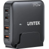 UNITEK Gan Network Charger - | 70W 2x USB-C 2x USB-A - (P1228ABK01-EU)