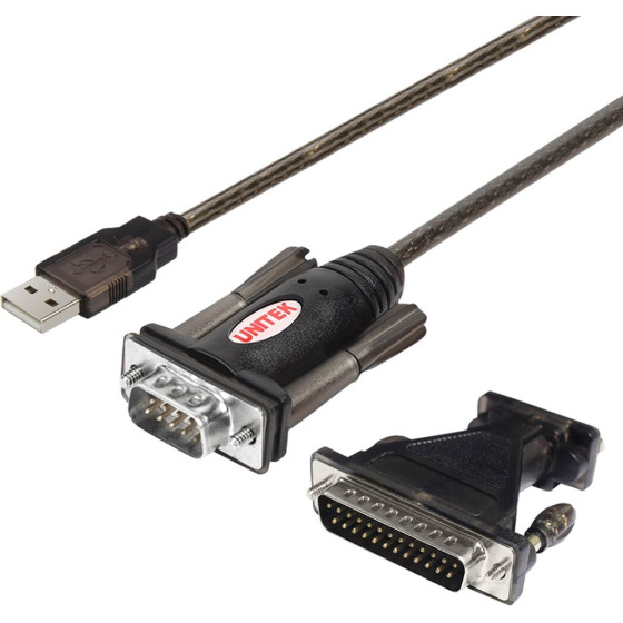 UNITEK Serial Cable Black 1.5 m Usb Type-A DB-9 - (Y-105A)