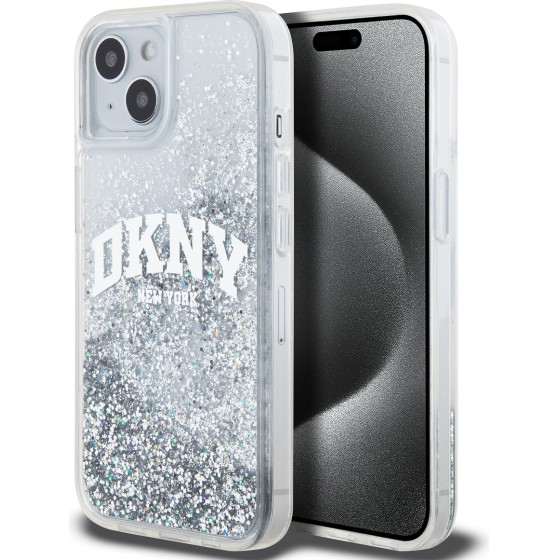 DKNY Liquid Glitter Arch Logo Case For Iphone 14 Transparent - (DKHCP14SLBNAET)