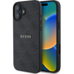 Guess Pu 4G Classic Logo Magsafe Case For Iphone 16 Plus Black - (GUHMP16MG4GFROK)