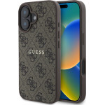 Guess Pu 4G Classic Logo Magsafe Case For Iphone 16 Plus Brown - (GUHMP16MG4GFROW)