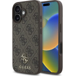 Guess Pu 4G Small Metal Logo Magsafe Case For Iphone 16 Plus Brown - (GUHMP16MP4SM4MW)