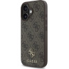 Guess Pu 4G Small Metal Logo Magsafe Case For Iphone 16 Plus Brown - (GUHMP16MP4SM4MW)