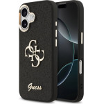 Guess Pu Fixed Glitter 4G Metal Frame Case For Iphone 17 Black - (GUHCP17SHG4SGCK)
