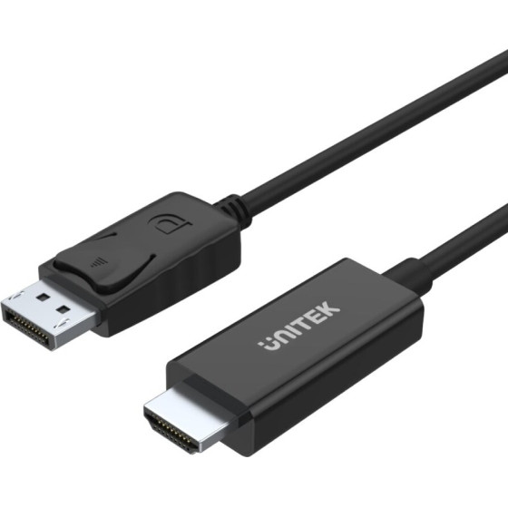 UNITEK Y-5118CA video cable adapter 1.8 m HDMI Type A (Standard) DisplayPort Black - (Y-5118CA BOX)