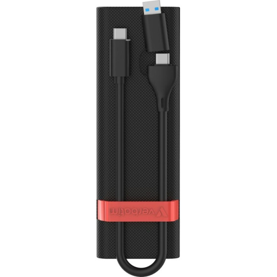 Verbatim M.2 NVMe USB 3.2 Gen 2 SSD Enclosure with USB A/USB C Cable Black - (32261)