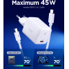 Spigen Essential 45W Wall Charger EE451EU, white - (ACH09473)