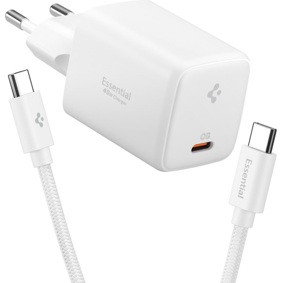 Spigen Essential 45W Wall Charger EE451EU, white - (ACH09473)