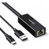 UGREEN Ethernet Adapter CR110 (75535), RJ45, USB / USB-C, Black