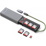 UGREEN USB / USB-C Card Reader with Storage Box CM856 (55899), 2 x SD - microSD, Grey