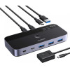 UGREEN USB Switch CM691 (45784), 3 x USB-A 3.2 - 1 x USB-C - 1 x miniUSB, Black