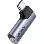 UGREEN USB-C to 3.5mm Audio Adapter CM460 (20194) Angled, Grey