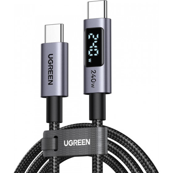 UGREEN USB-C to USB-C Cable 65866 Display, 240W, 1m, Grey