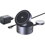UGREEN Wireless Charger W712 (65148) 3in1, 25W, 1.67A, Grey