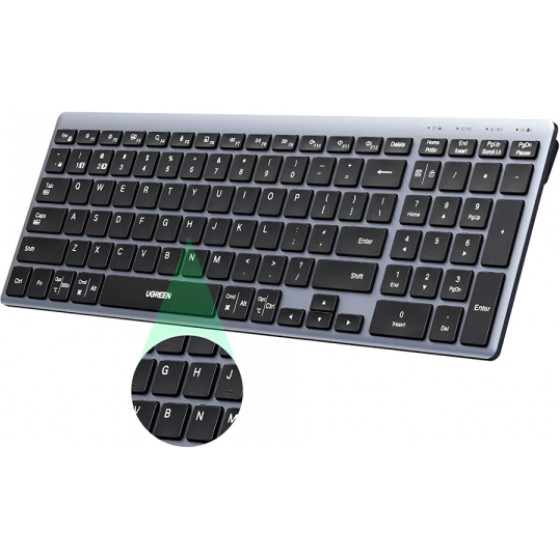UGREEN Wireless Keyboard K552 (75163), BT / Wi-Fi, Black