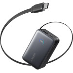Anker - Power Bank Nano - Built-In Type-C Retractable Cable, 10000mAh, 45W, Samsung Fast Charging 2.0, Led - Black - (A1638H11)