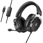 QCY Heroad VT200 Pro 7.1 Black Usb Playstation & Pc Gaming Headset 53mm Metal Headband PS4/PS5/Pc - (QCY-H8GM Black)