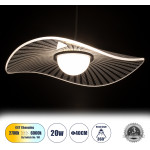 GloboStar Acrylica �������� �������� ��������� ������ Led 20W 2240lm 360� Ac 220-240V IP20 ����������� ����� Cct �� On/Off 2700K/4500K/6000K - Lumileds Smd Chip - ������� & ����� ��� - �40 x �40 x �6.5cm - 3 ������ ������� - (60974)