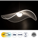 GloboStar Acrylica �������� �������� ��������� ������ Led 20W 2240lm 360� Ac 220-240V IP20 ����������� ����� Cct �� On/Off 2700K/4500K/6000K - Lumileds Smd Chip - ������� & ����� ��� - �60 x �60 x �15cm - 3 ������ ������� - (60975)