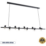 GloboStar Alfreda �������� �������� ��������� ������ �� ����� 10 x E27 Ac 220-240V IP20 - ����� - �140 x �18 x �7cm - (01242)