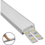 GloboStar ALP-Linear Aliena ����������� ������ ���������� �� ����� ��������� ������ ������� ��� ������� Led IP20 - ����� & ����� - �200 x �2.4 x �1.1cm - ������ 5 �������� - (70809-2M)