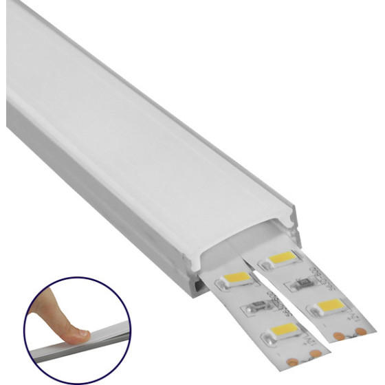 GloboStar ALP-Linear Aliena ����������� ������ ���������� �� ����� ��������� ������ ������� ��� ������� Led IP20 - ����� & ����� - �200 x �2.4 x �1.1cm - ������ 5 �������� - (70809-2M)