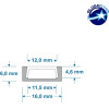 GloboStar ALP-Linear Alpina ����������� ������ ���������� �� ����� ��������� �������� ������� ��� ������� Led IP20 - ����� & ����� - �100 x �1.6 x �0.6cm - (70801-1M)