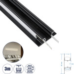 GloboStar ALP-WALL-Updown Concealed ����������� ������ ���������� ������ ��� ���������� ������ �������� Up & Down �� ����� ��������� ������ ������� ��� ������� Led IP20 - ����� & ����� - �300 x �5 x �1.7cm - (70845-3M)