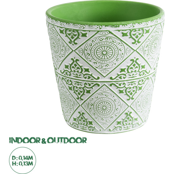 GloboStar Artificial Garden Aswan ������������ �������� ����� ������� - Flower Pot ����� �� ������� �14 x �13cm - (20515)