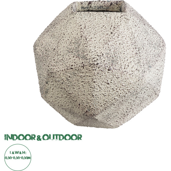 GloboStar Artificial Garden Borough ���������� ������������ ����������� ����� ������� - Flower Pot ����� �� ���� �30 x �30 x �30cm - (20782)
