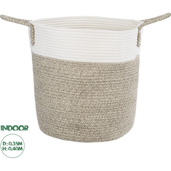 GloboStar Artificial Garden Chalki ������������ ������ ������ - ����� ������� - Flower Pot ���� ������ �� ����� �35cm x �40cm - (20200)
