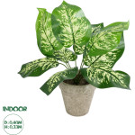 GloboStar Artificial Garden Dieffenbachia Potted Plant ������������ ���� ����������� �40 x �33cm - (20897)