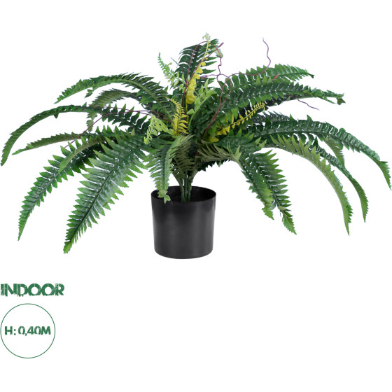 GloboStar Artificial Garden Fern ������� ������������ ���� ����� �40cm - (20058)