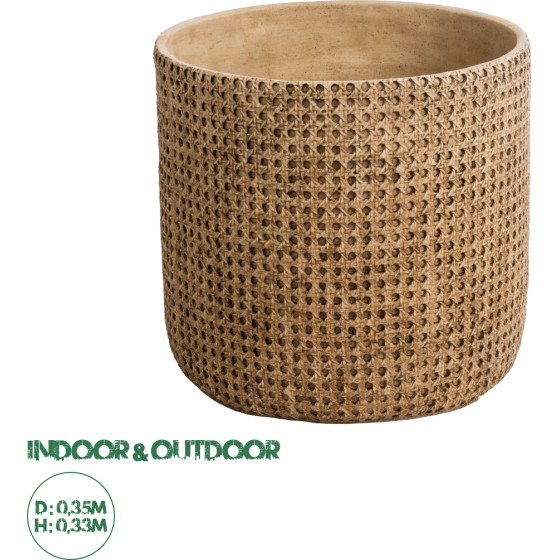 GloboStar Artificial Garden Giuseppe ������������ ������������ ����������� ����� ������� - Flower Pot ���� �35 x �33cm - (20800)