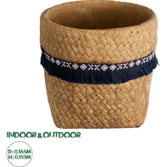 GloboStar Artificial Garden Guatemala ������������ �������� ����� ������� - Flower Pot ���� �� ���� ���������� ������� ��� ������ - �������� ������������ �16.5 x �15.5cm - (20503)