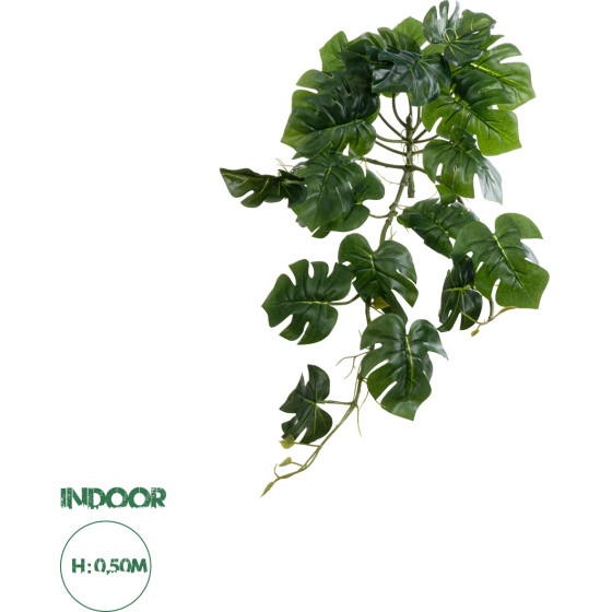 GloboStar Artificial Garden Hanging Monstera - ������� ������������ �������� ���� �������� �28 x �30 x �50cm - (20600)