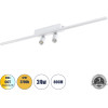 GloboStar Baretti �������� ��������� ������ Led 24W 2688lm 160� & 45� Ac 220-240V IP20 ����������� ����� Cct �� On/Off 2700K/4500K/6000K - Lumileds Smd Chip - ����� ��� - �80 x �5 x �15cm - 3 ������ ������� - (61227)