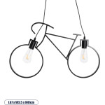 GloboStar Bike Vintage �������� ��������� ������ �� ����� 2 x E27 Ac 220-240V IP20 - ����� - �67 x �3.5 x �41cm - (01213)