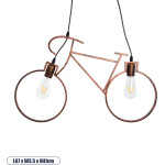 GloboStar Bike Vintage �������� ��������� ������ �� ����� 2 x E27 Ac 220-240V IP20 - ������� - �67 x �3.5 x �41cm - (00868)