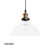 GloboStar Bingley Vintage �������� ��������� ������ �� ����� 1 x E27 Ac 220-240V IP20 - ������� & ����� - �24.5 x �24.5 x �15cm - (01075)