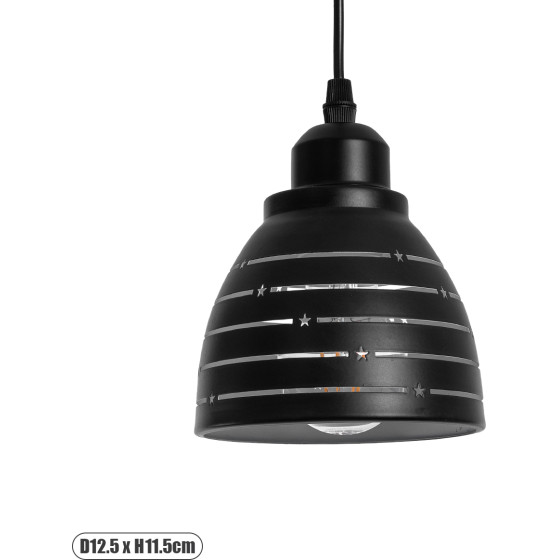 GloboStar Coolie �������� �������� ��������� ������ �� ����� 1 x E27 Ac 220-240V IP20 - ����� & ����� - �12.5 x �12.5 x �11.5cm - (01483)